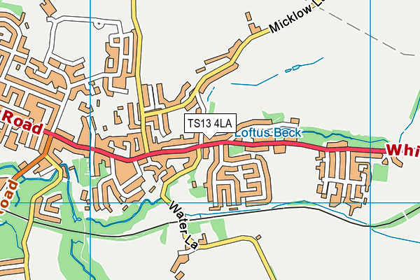 TS13 4LA map - OS VectorMap District (Ordnance Survey)