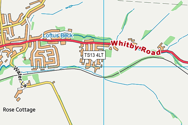 TS13 4LT map - OS VectorMap District (Ordnance Survey)