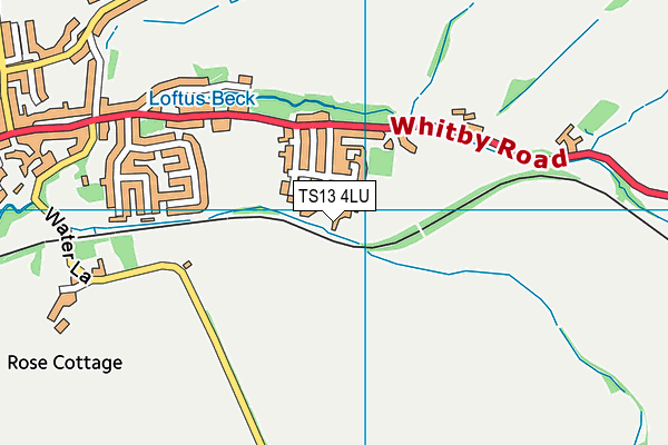 TS13 4LU map - OS VectorMap District (Ordnance Survey)