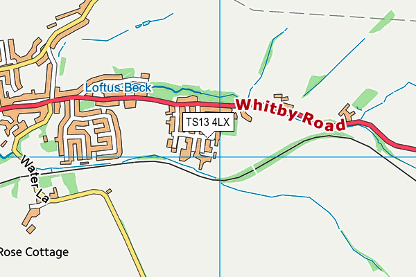 TS13 4LX map - OS VectorMap District (Ordnance Survey)