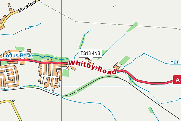 TS13 4NB map - OS VectorMap District (Ordnance Survey)