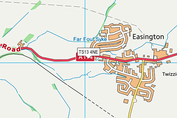 TS13 4NE map - OS VectorMap District (Ordnance Survey)