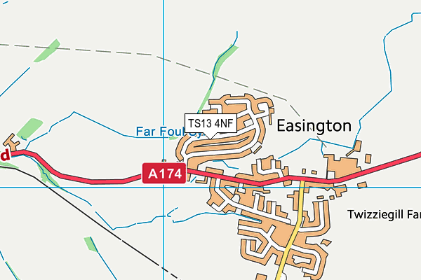 TS13 4NF map - OS VectorMap District (Ordnance Survey)