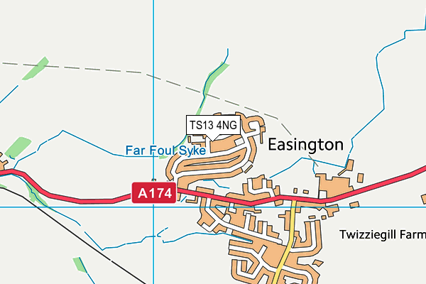 TS13 4NG map - OS VectorMap District (Ordnance Survey)