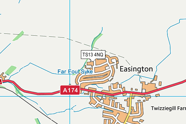 TS13 4NQ map - OS VectorMap District (Ordnance Survey)