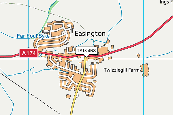 TS13 4NS map - OS VectorMap District (Ordnance Survey)