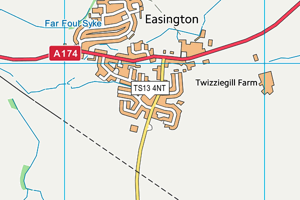 TS13 4NT map - OS VectorMap District (Ordnance Survey)
