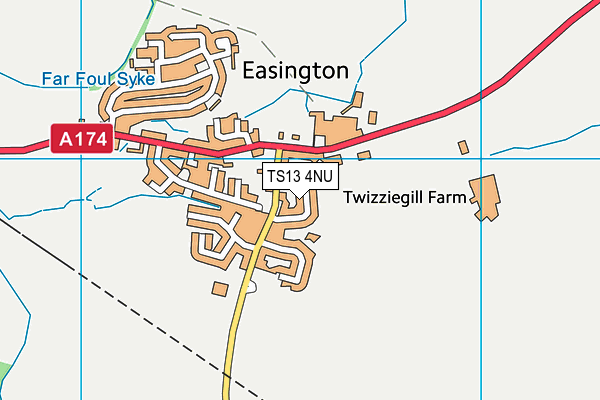 TS13 4NU map - OS VectorMap District (Ordnance Survey)