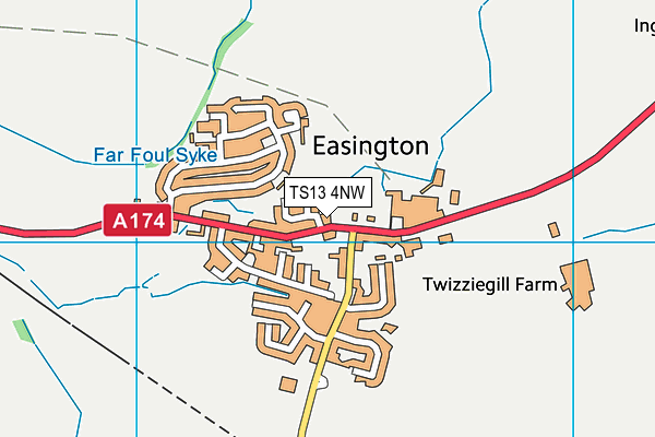 TS13 4NW map - OS VectorMap District (Ordnance Survey)