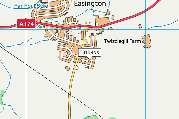 TS13 4NX map - OS VectorMap District (Ordnance Survey)