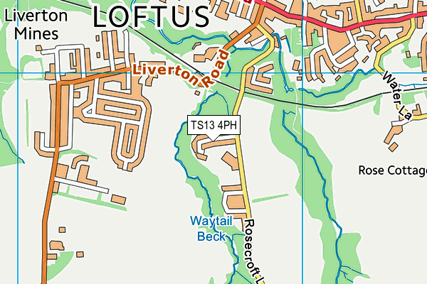 TS13 4PH map - OS VectorMap District (Ordnance Survey)