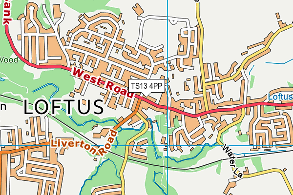 TS13 4PP map - OS VectorMap District (Ordnance Survey)