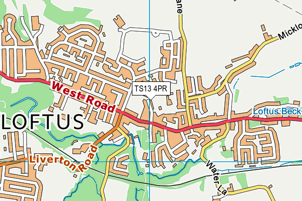 TS13 4PR map - OS VectorMap District (Ordnance Survey)