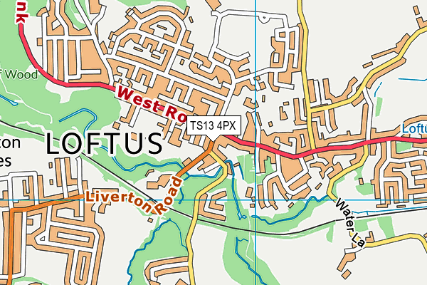 TS13 4PX map - OS VectorMap District (Ordnance Survey)