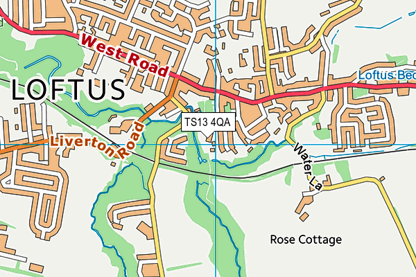 TS13 4QA map - OS VectorMap District (Ordnance Survey)