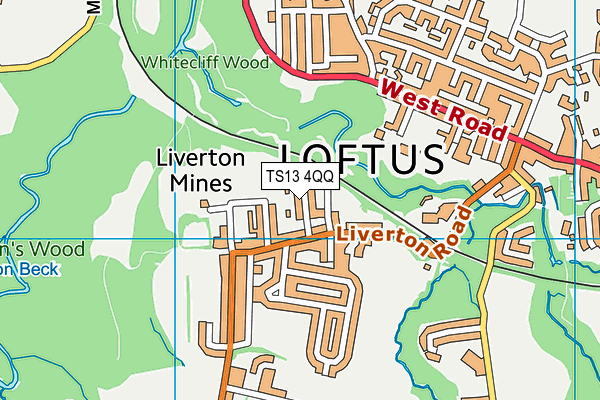 TS13 4QQ map - OS VectorMap District (Ordnance Survey)