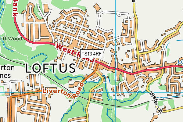 TS13 4RF map - OS VectorMap District (Ordnance Survey)