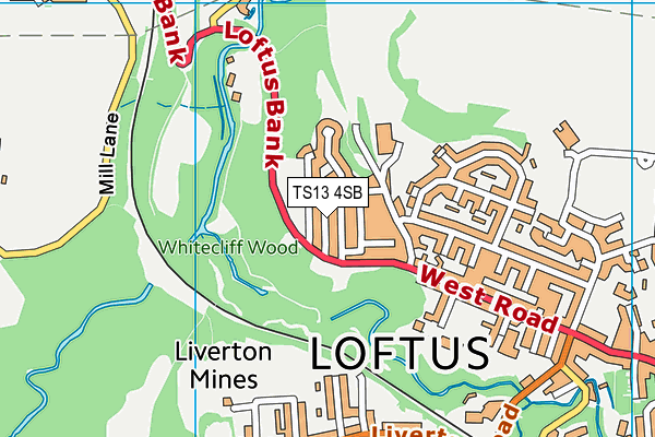 TS13 4SB map - OS VectorMap District (Ordnance Survey)