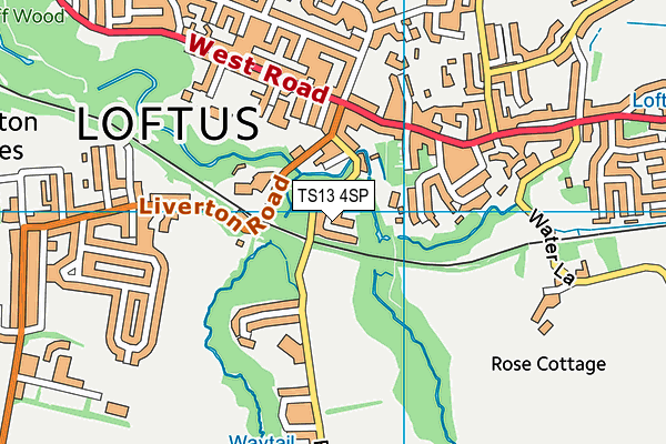 TS13 4SP map - OS VectorMap District (Ordnance Survey)