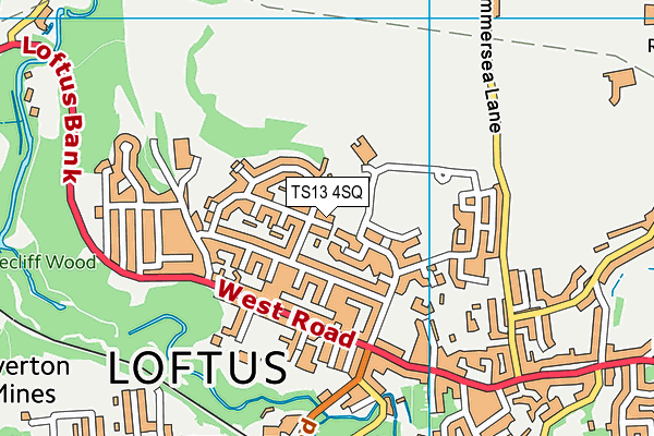 TS13 4SQ map - OS VectorMap District (Ordnance Survey)