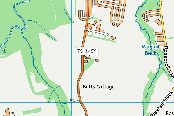 TS13 4SY map - OS VectorMap District (Ordnance Survey)