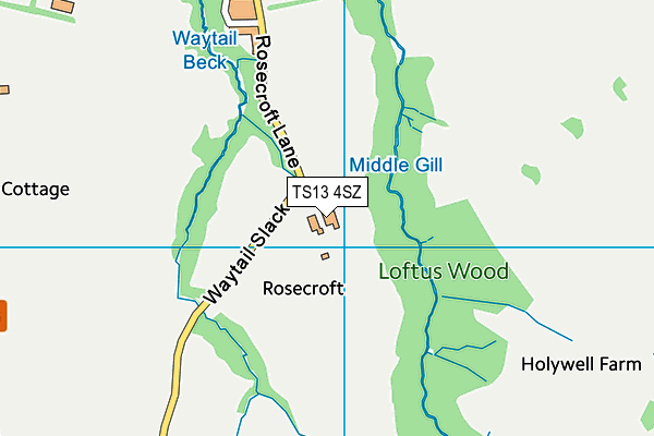 TS13 4SZ map - OS VectorMap District (Ordnance Survey)