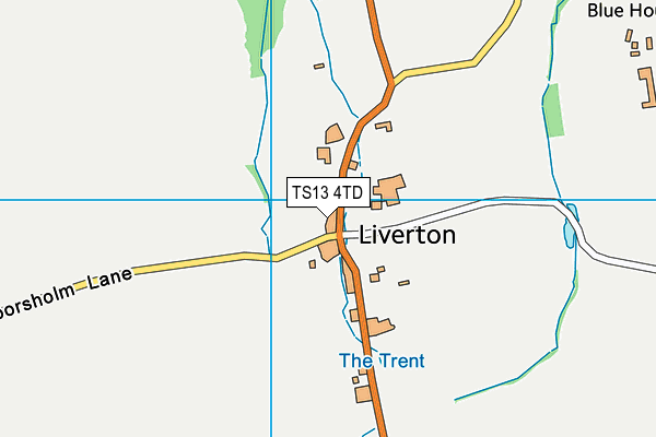 TS13 4TD map - OS VectorMap District (Ordnance Survey)