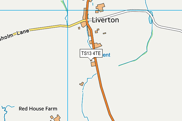 TS13 4TE map - OS VectorMap District (Ordnance Survey)