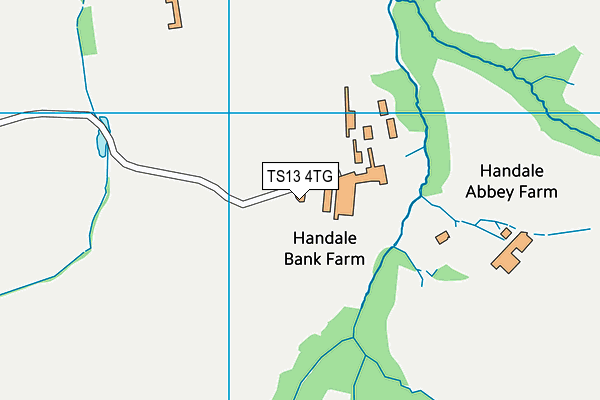 TS13 4TG map - OS VectorMap District (Ordnance Survey)