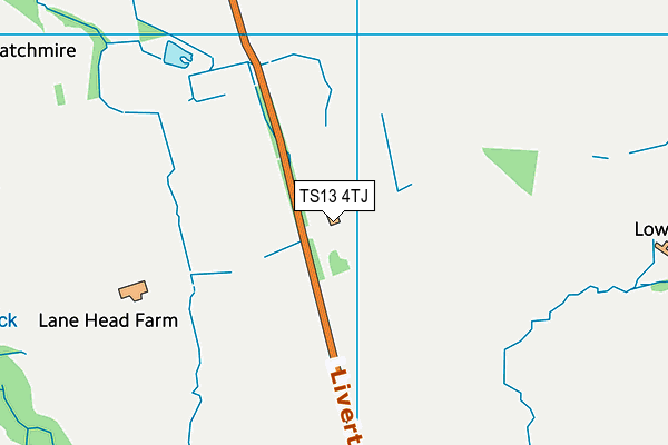 TS13 4TJ map - OS VectorMap District (Ordnance Survey)