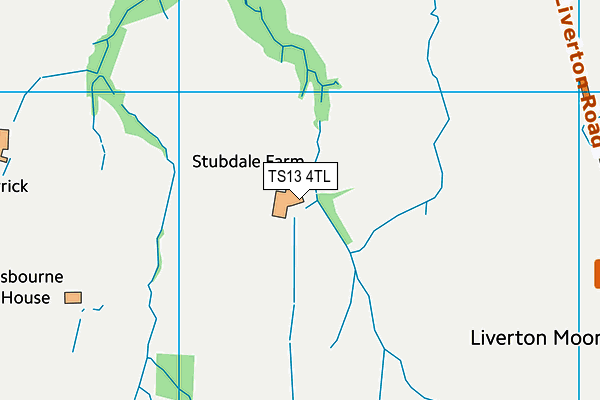 TS13 4TL map - OS VectorMap District (Ordnance Survey)