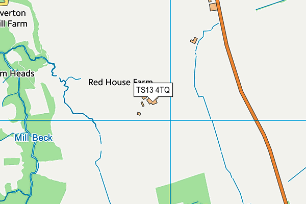 TS13 4TQ map - OS VectorMap District (Ordnance Survey)