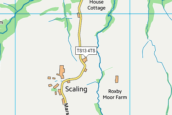 TS13 4TS map - OS VectorMap District (Ordnance Survey)