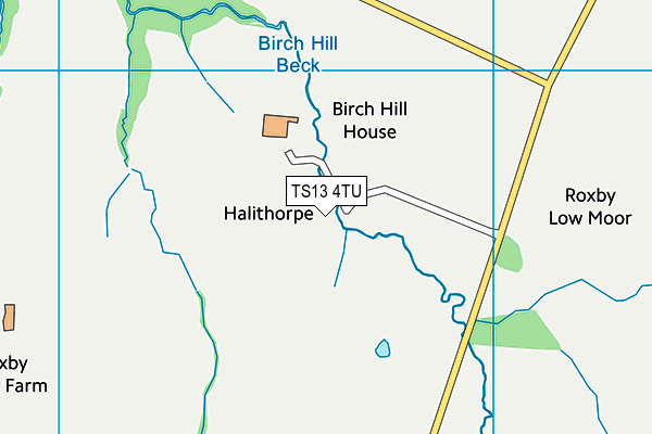 TS13 4TU map - OS VectorMap District (Ordnance Survey)