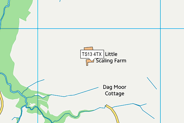 TS13 4TX map - OS VectorMap District (Ordnance Survey)