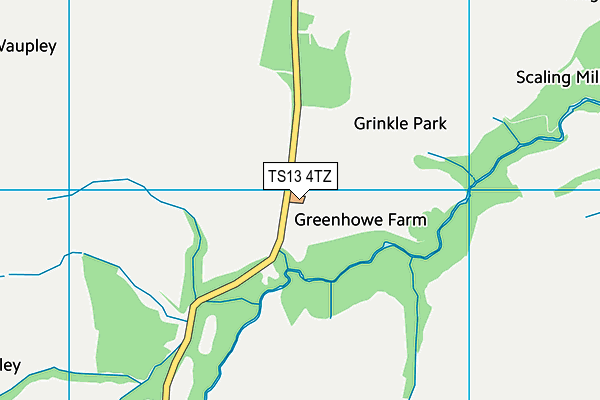 TS13 4TZ map - OS VectorMap District (Ordnance Survey)