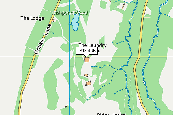 TS13 4UB map - OS VectorMap District (Ordnance Survey)