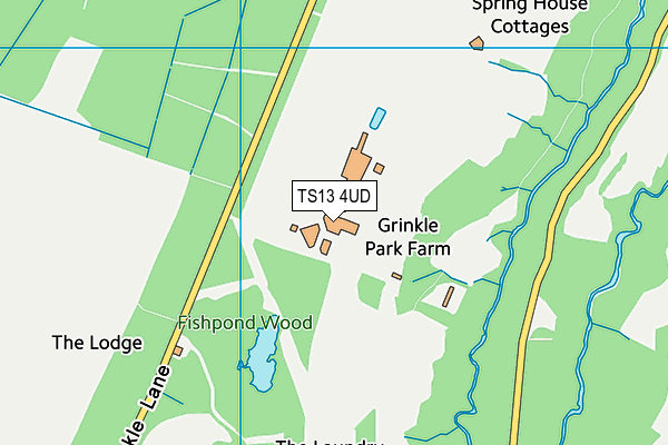 TS13 4UD map - OS VectorMap District (Ordnance Survey)