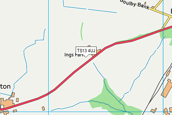 TS13 4UJ map - OS VectorMap District (Ordnance Survey)