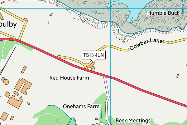 TS13 4UN map - OS VectorMap District (Ordnance Survey)