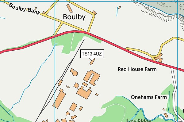 TS13 4UZ map - OS VectorMap District (Ordnance Survey)