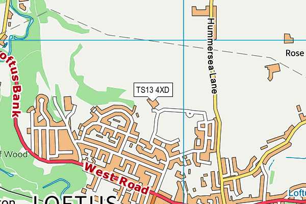 Hummersea Primary School map (TS13 4XD) - OS VectorMap District (Ordnance Survey)
