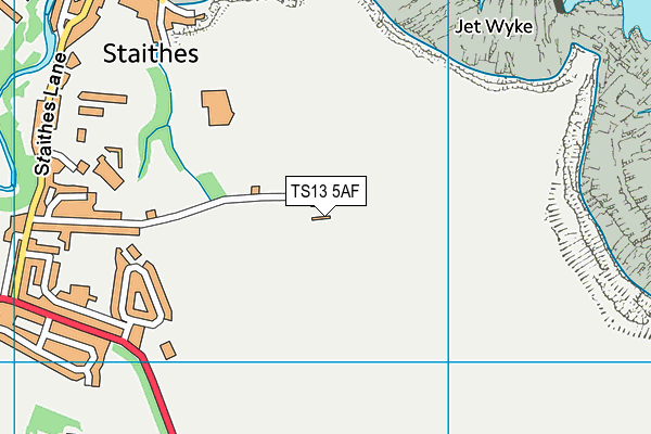 TS13 5AF map - OS VectorMap District (Ordnance Survey)