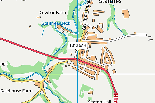 TS13 5AH map - OS VectorMap District (Ordnance Survey)