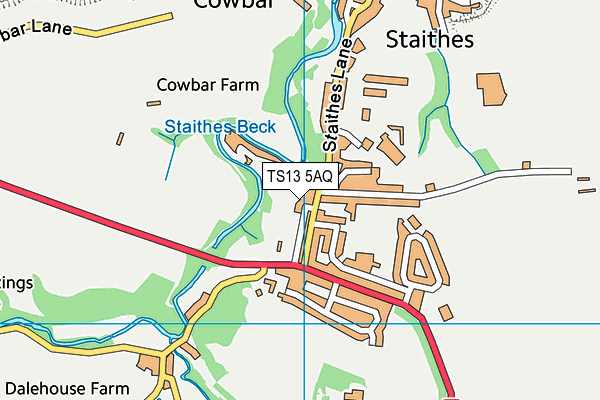 TS13 5AQ map - OS VectorMap District (Ordnance Survey)