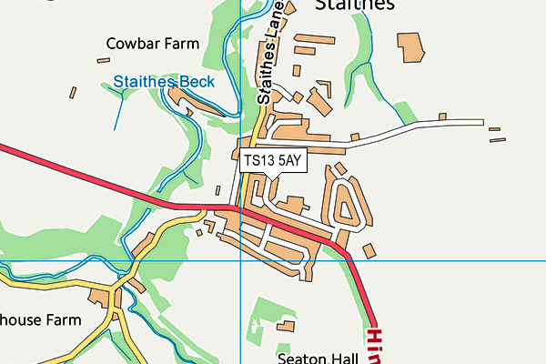 Staithes Athletic Club map (TS13 5AY) - OS VectorMap District (Ordnance Survey)