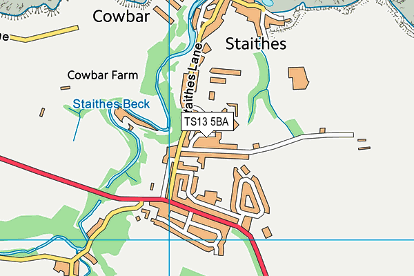 TS13 5BA map - OS VectorMap District (Ordnance Survey)