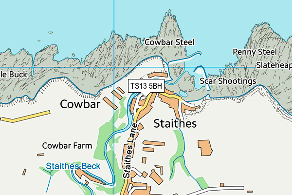 TS13 5BH map - OS VectorMap District (Ordnance Survey)