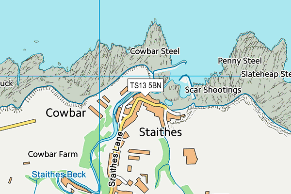 TS13 5BN map - OS VectorMap District (Ordnance Survey)