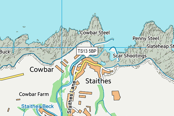 TS13 5BP map - OS VectorMap District (Ordnance Survey)